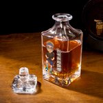 Personalized Soccer Cartoon Character Whiskey Decanter with Name and Number Birthday Game Day Gift for Soccer Lovers