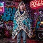Couverture à capuche personnalisée avec nom pour un usage quotidien Cadeau d'anniversaire pour les amis, les adolescents et les amateurs de punk