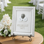 Personalized Vintage Unity Love Lock Names Wood Frame Keepsake with Engraved Text and Date Wedding Ceremony Gift for Couples