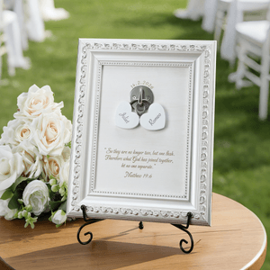 Personalized Vintage Unity Love Lock Names Wood Frame Keepsake with Engraved Text and Date Wedding Ceremony Gift for Couples