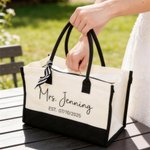 Personalized Name Date Design Ornament Tote Bag Jewelry Box Glass Cup Gift Set Bridal Party Wedding Engagement Gift for Bride Bridesmaid