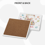 Personalised Cute Easter Bunny Ceramic Coffee Mug with Name and Initial Daily Use Easter Birthday Gift for Boys Girls