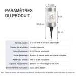 Lampe solaire de jardin étanche personnalisée avec motif de lapin nom et initiale - Cadeau de fête de Pâques pour la famille et les enfants