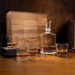 Personalized Vintage Golden Badge Whiskey Decanter with Name and Year Father's Day Birthday Gift for Men Whiskey Lovers