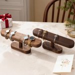 Personlig treklokkeholder med inngravert tekst Jubileum Bursdagsgave til menn som elsker klokker