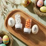 Personlig søtt kaninøre minimalistisk silhuett påskeeggstempel med navn Påske familiesammenkomster Gave til barn småbarn familier