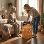 Personalized 1-10 Birth Flowers Waterproof Laundry Storage Basket with Name and Handle Housewarming Birthday Gift for Mom Grandma