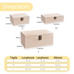 Scatola di legno personalizzata con nome e dati di nascita, stile cartone animato - Regalo di battesimo per neonati