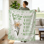 Henkilökohtainen Jumala sanoo, että olen syntynyt kukka pehmeä heittopeitto, jossa nimi kotikäyttöön Äitienpäivälahja äidille isoäidille