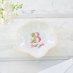 Vassoio portagioie personalizzato con nome e iniziali floreali Matrimonio Fidanzamento Compleanno Festa della Mamma Regalo per la sposa Fidanzata Amica