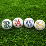 Personalised Cartoon Character Golf Ball with Name and Initial Birthday Sports Game Day Gift for Golfers Golf Players