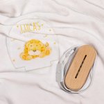 Personalised Cute Animal Elephant Lion Name LED Night Light with Wood Base Nursery Kid Room Decor Birthday Gift for Boys Girls