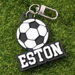 Personalized Basketball Baseball Sports Acrylic Keychain Bag Tag with Name Game Day Birthday Gift for Sport Lovers