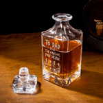 Personalized Photo To Dad From The Reasons You Drink Whiskey Set Engraved with Name Father's Day Birthday Gift for Father Husband Bartender