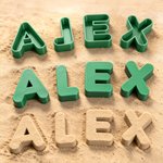 Personalisierte Multicolor Alphabet 3D gedruckt Sand Form Strand Spielzeug Urlaub Essentials Geburtstag Geschenk für Familie Kinder