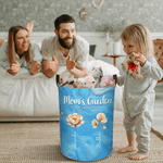 Personalized 1-10 Birth Flowers Waterproof Laundry Storage Basket with Name and Handle Housewarming Birthday Gift for Mom Grandma