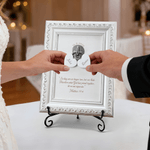 Personalized Vintage Unity Love Lock Names Wood Frame Keepsake with Engraved Text and Date Wedding Ceremony Gift for Couples