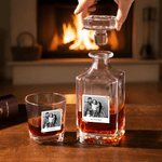 Decantador de whisky personalizado con foto y texto Cumpleaños Aniversario Día del Padre Regalo para hombres Amigos