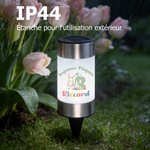 Lampe solaire de jardin étanche personnalisée avec motif de lapin nom et initiale - Cadeau de fête de Pâques pour la famille et les enfants