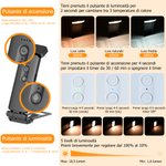 Luce da lettura LED personalizzata con nome, clip regolabile, ricaricabile - Regalo di compleanno per amanti dei libri