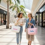 Personalisierte Multicolor Blume Lollipop Design bestickt Nylon Handtasche mit Winding Name Travel Essential Geburtstag Geschenk für Frauen