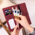 Portafoglio lungo in pelle PU personalizzato con nome e fiore di nascita in effetto perlato - Regalo per festa della mamma per donne