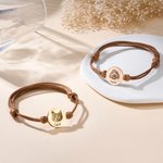 Bracciale regolabile personalizzato con incisione del volto del tuo animale domestico, nome e testo - Regalo commemorativo per amanti degli animali