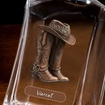 Personalized Retro Cowboy Boots Whiskey Decanter with Name Bar Accessory Birthday Anniversary Gift for Men Whiskey Lovers