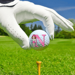 Personalised Cartoon Character Golf Ball with Name and Initial Birthday Sports Game Day Gift for Golfers Golf Players