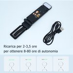 Luce da lettura LED personalizzata con nome, clip regolabile, ricaricabile - Regalo di compleanno per amanti dei libri