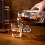 Personalized Soccer Cartoon Character Whiskey Decanter with Name and Number Birthday Game Day Gift for Soccer Lovers