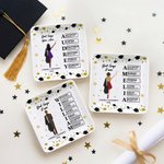 Cadeau de fin d'études personnalisé en céramique avec l'année et le nom de l'école pour les diplômés de l'année 2026.