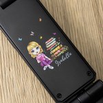 Luce da lettura LED personalizzata con nome, clip regolabile, ricaricabile - Regalo di compleanno per amanti dei libri