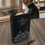 Personalised He Restores My Soul Flower PU Leather Journal Notebook with Name and Snap Button Closure Daily Use Birthday Gift for Christians