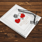 Personalized Vintage Unity Love Lock Names Wood Frame Keepsake with Engraved Text and Date Wedding Ceremony Gift for Couples