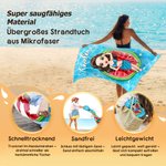 Personalisiertes Strandtuch mit Cartoonfigur auf der Luftmatratze in Fruchtform Optional mit Turnbeutel Sommerausflug Geschenk für Familie