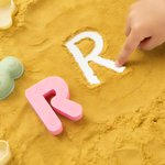 Personalisierte Multicolor Alphabet 3D gedruckt Sand Form Strand Spielzeug Urlaub Essentials Geburtstag Geschenk für Familie Kinder