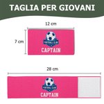 Fascia da braccio personalizzata con nome e logo, colori vivaci, per calcio e basket - Regalo di compleanno per squadre e giocatori