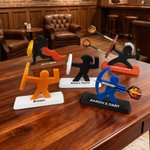 Personalized Multicolor Ancient Rome Gladiator Fighter Archer Dart Holder with Text Desk Decor Birthday Game Club Gift for Dart Lovers