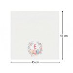 Serviette de table 100% coton personnalisée avec nom et motif d’œuf colorés - Décoration de table - Cadeau de Pâques pour enfants famille