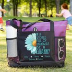 Personalised In A World Full Of Grandmas 1-8 Names Large Oxford Tote Bag with Nickname Birthday Anniversary Gift for Mom Grandma