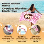 Personalized Cartoon Character Quick Dry Microfiber Beach Towel and Drawstring Bag Set with Name Travel Birthday Summer Vacation Gift for Kids Family