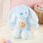 Personalised Cute Rabbit Bunny Easter Bunny Stuffed Toy with Name and Initial Easter Egg Hunt Gift for Kids Boys Girls