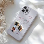 Personalized 3 Photos Name Phone Case for iPhone or Samsung Daily Use Birthday Anniversary Gift for Couples Friends
