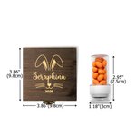 Personlig søtt kaninøre minimalistisk silhuett påskeeggstempel med navn Påske familiesammenkomster Gave til barn småbarn familier