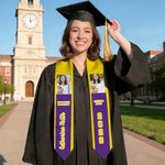 Ceinture de graduation personnalisée avec photo multicolore et nom de l'école Cadeau de graduation pour la famille, les amis et les diplômés
