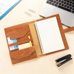 Couverture de carnet de croquis A5 en cuir PU avec initiale du nom et pochette de rangement personnalisée Cadeau d'anniversaire pour les employés de bureau