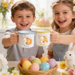 Tasse en émail 12 oz avec nom Cadeau de Pâques pour les enfants