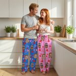 Pantalon de pyjama long à cordon de serrage avec nom Cadeau d'anniversaire de Saint-Valentin pour femmes hommes enfants