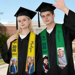 Personalized Multicolor Photo Graduation Sash with Name School and Year Graduation Gift for Class of 2026 Graduates